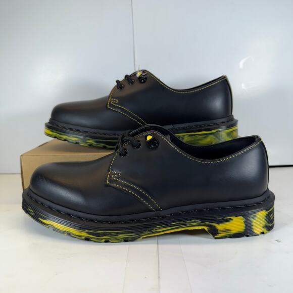 Dr Martens AirWair Low Bottoms Black/Yellow Size 7 Men - Picture 1 of 8